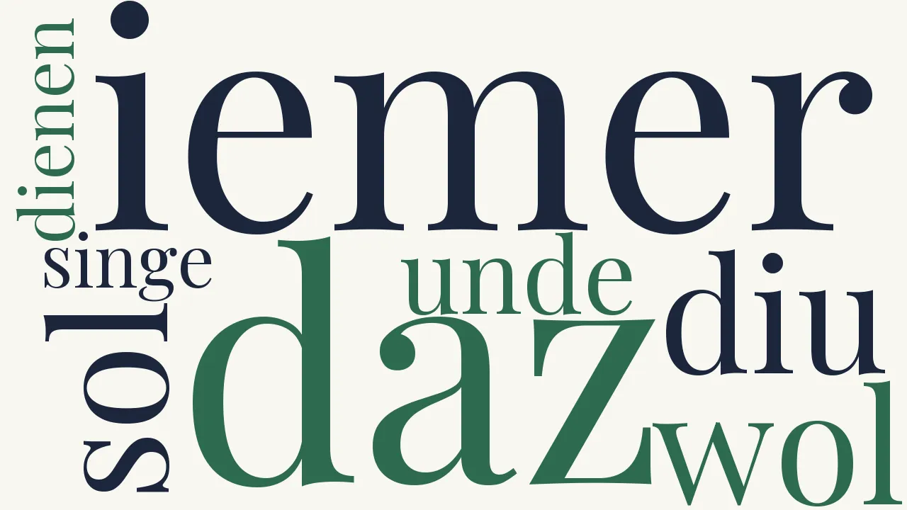 Wortwolke zu XXIV.   Solde ich iemer vrowen leit