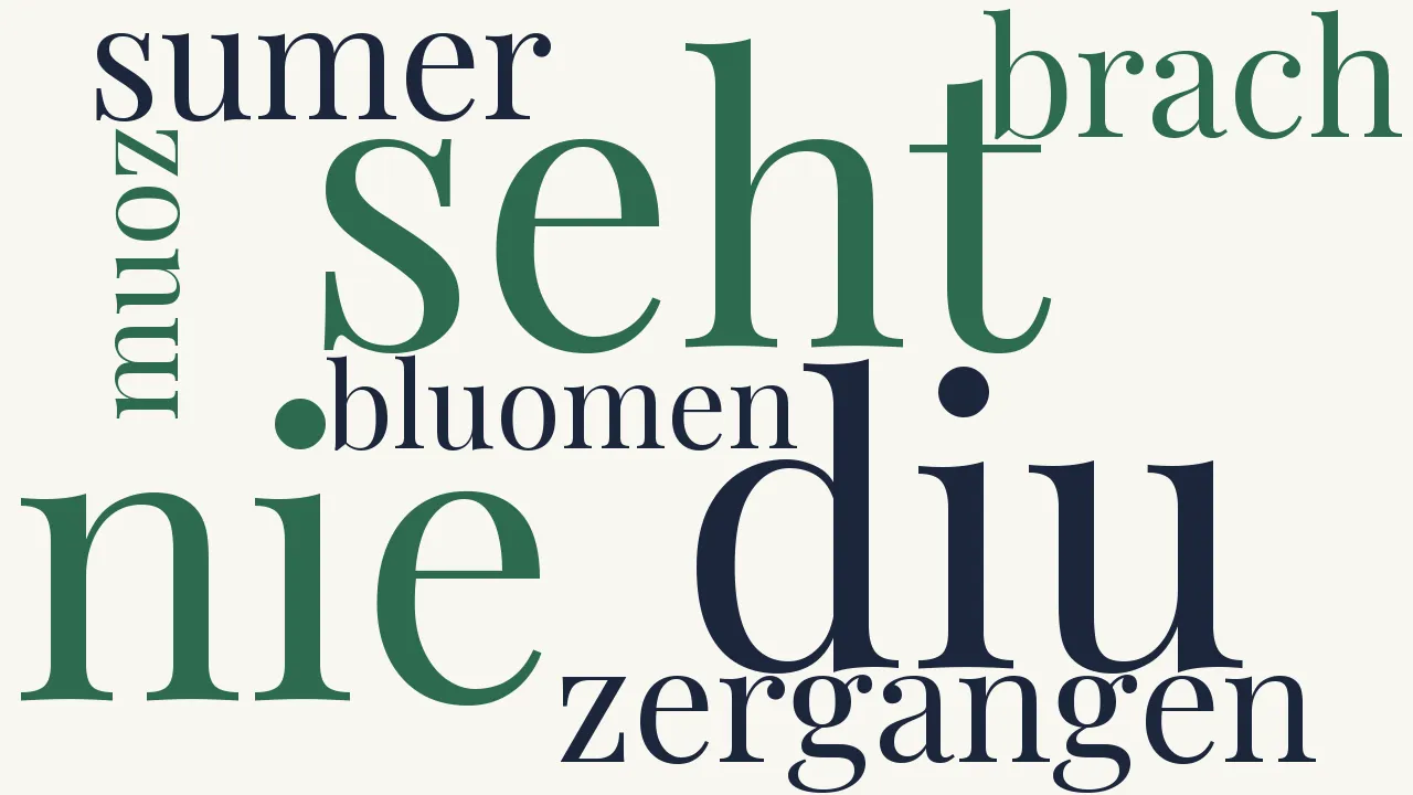 Wortwolke zu XXV. Uns ist zergangen