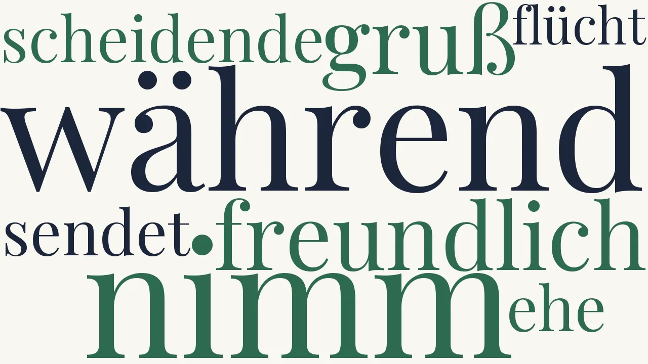 Wortwolke zu In's Album einer Braut