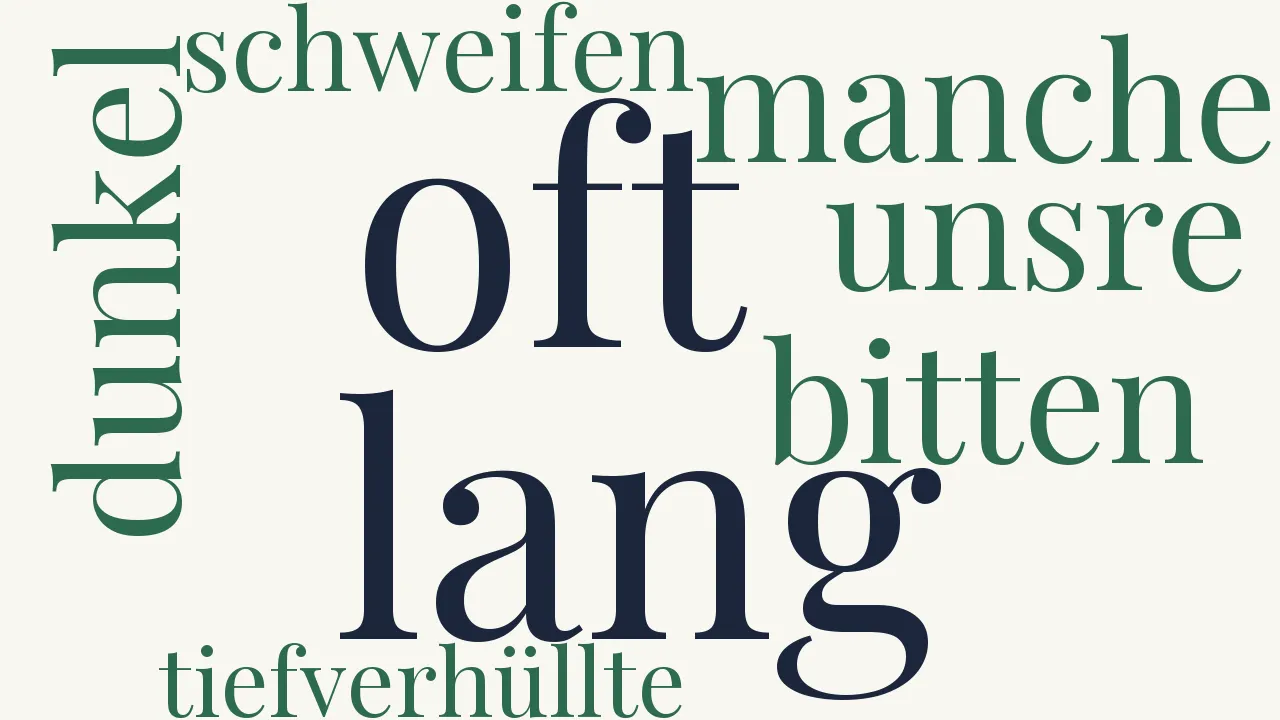 Wortwolke zu Lied