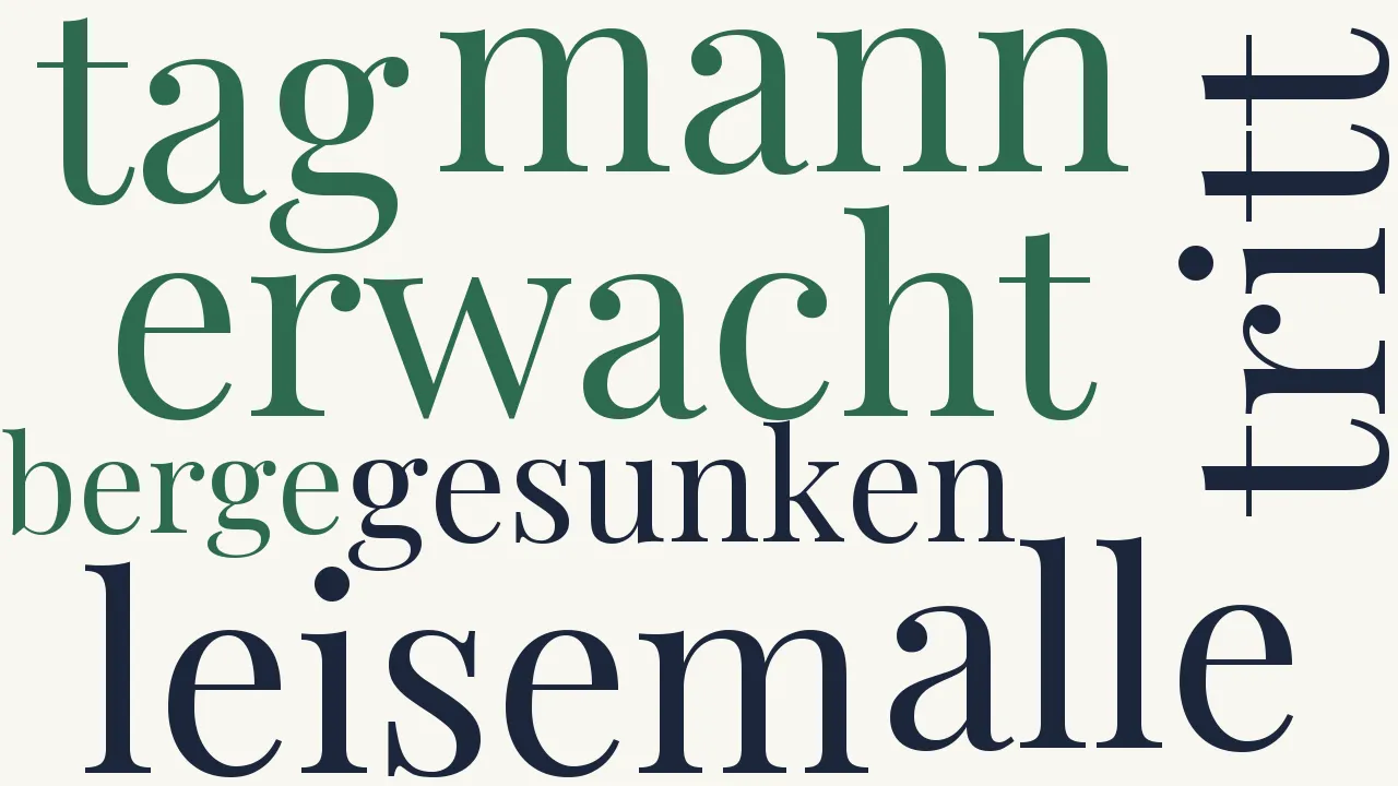 Wortwolke zu Nachts