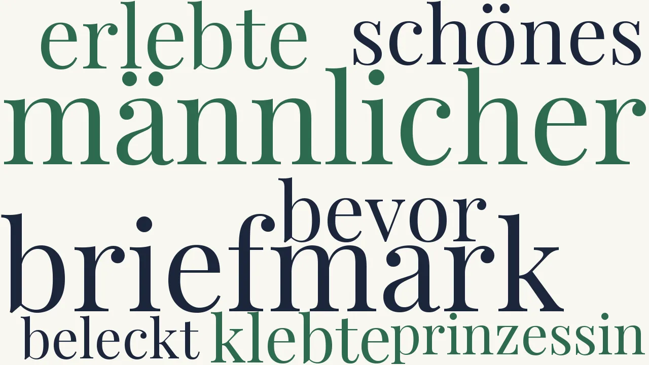 Wortwolke zu Der Briefmark