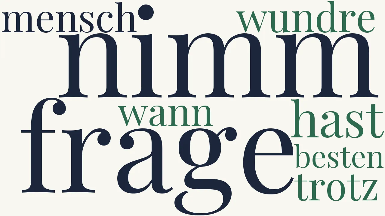 Wortwolke zu Der traurige Onkel