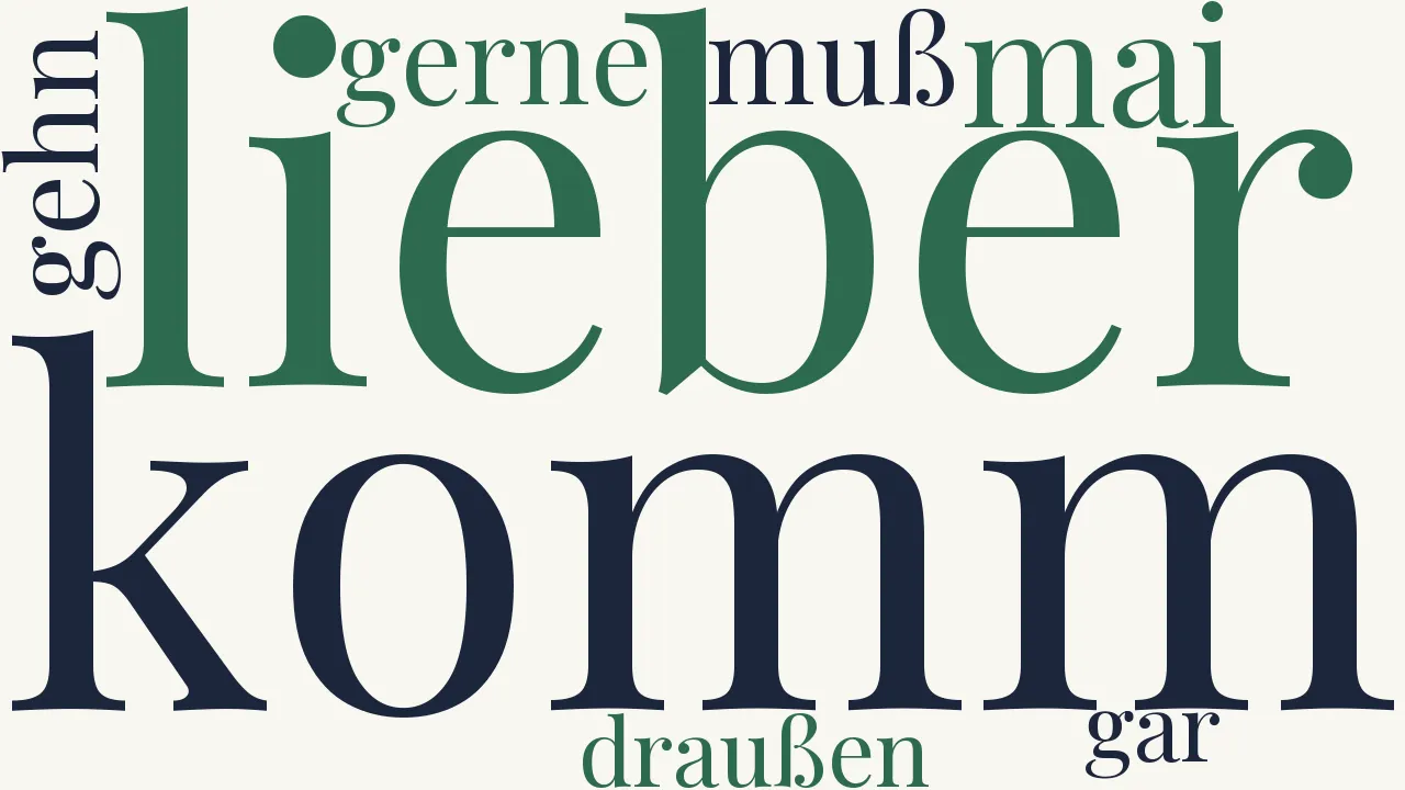 Wortwolke zu An den Mai
