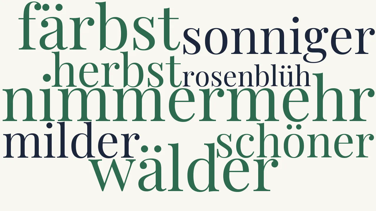Wortwolke zu Herbst
