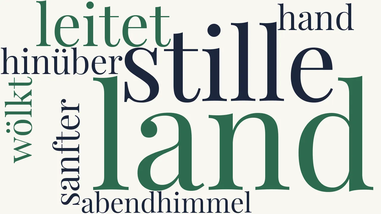 Wortwolke zu Lied