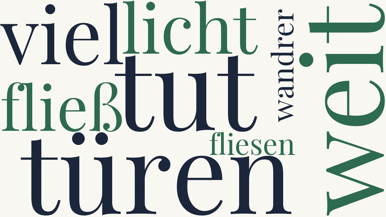 Wortwolke zu Reisesegen