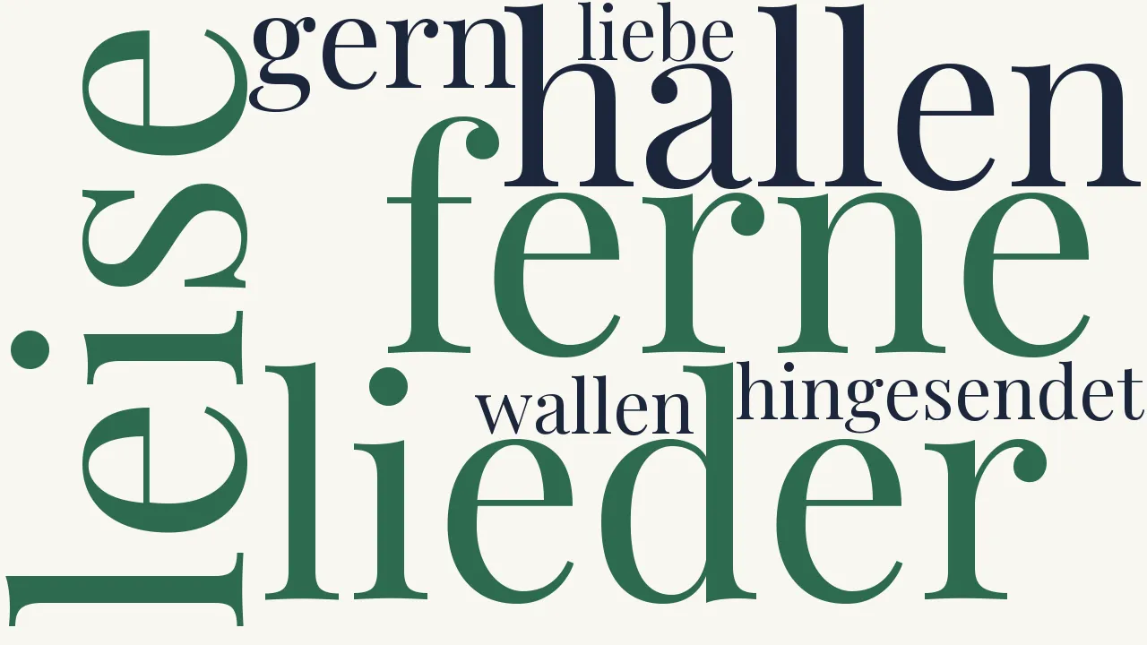 Wortwolke zu Der Sänger