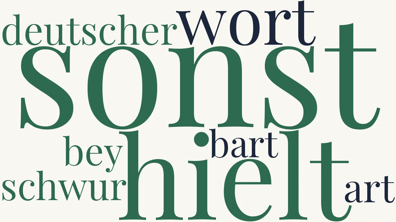 Wortwolke zu Die Bärte