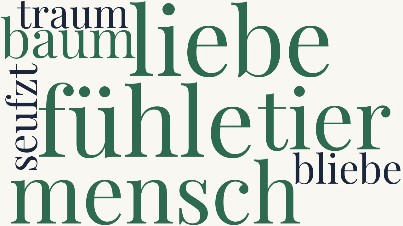 Wortwolke zu Ein Herbstlied