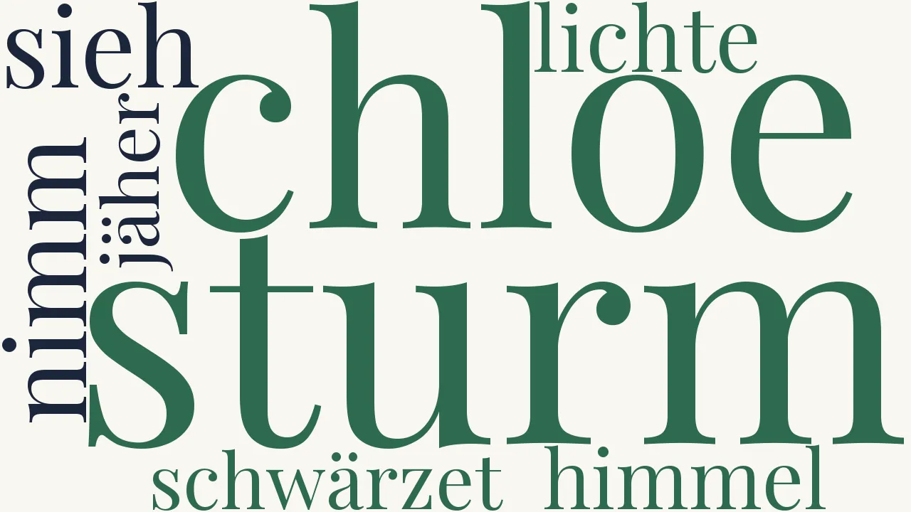 Wortwolke zu Der Sturm