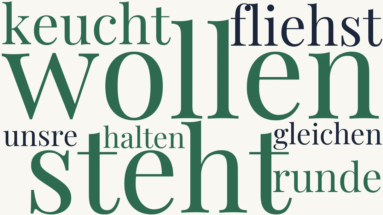 Wortwolke zu Liebeskampf