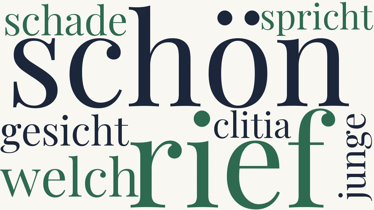 Wortwolke zu Die stumme Schöne