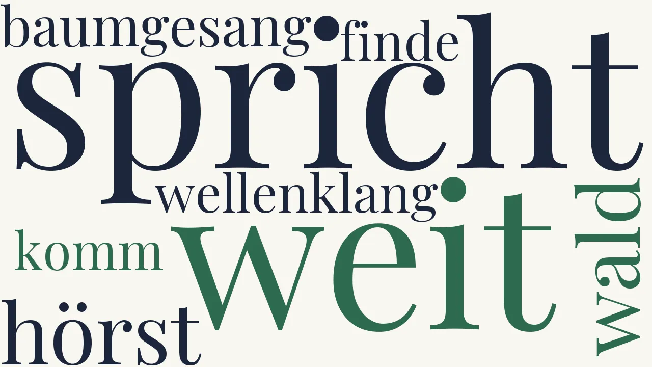 Wortwolke zu Waldhornsmelodie
