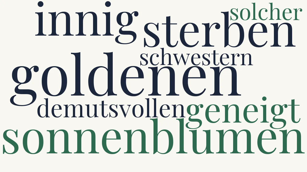 Wortwolke zu Die Sonnenblumen