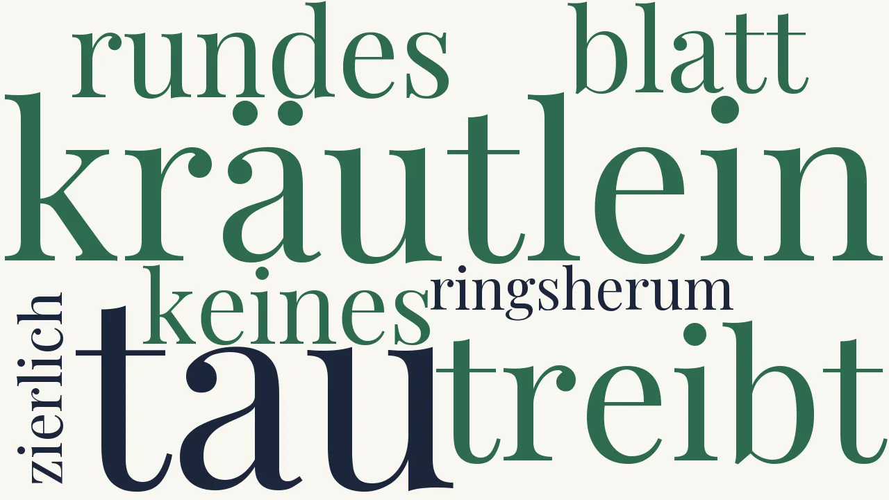 Wortwolke zu Frauenmantel