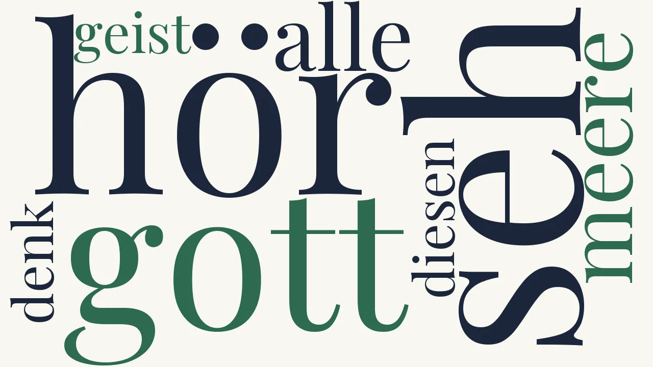 Wortwolke zu An Gott