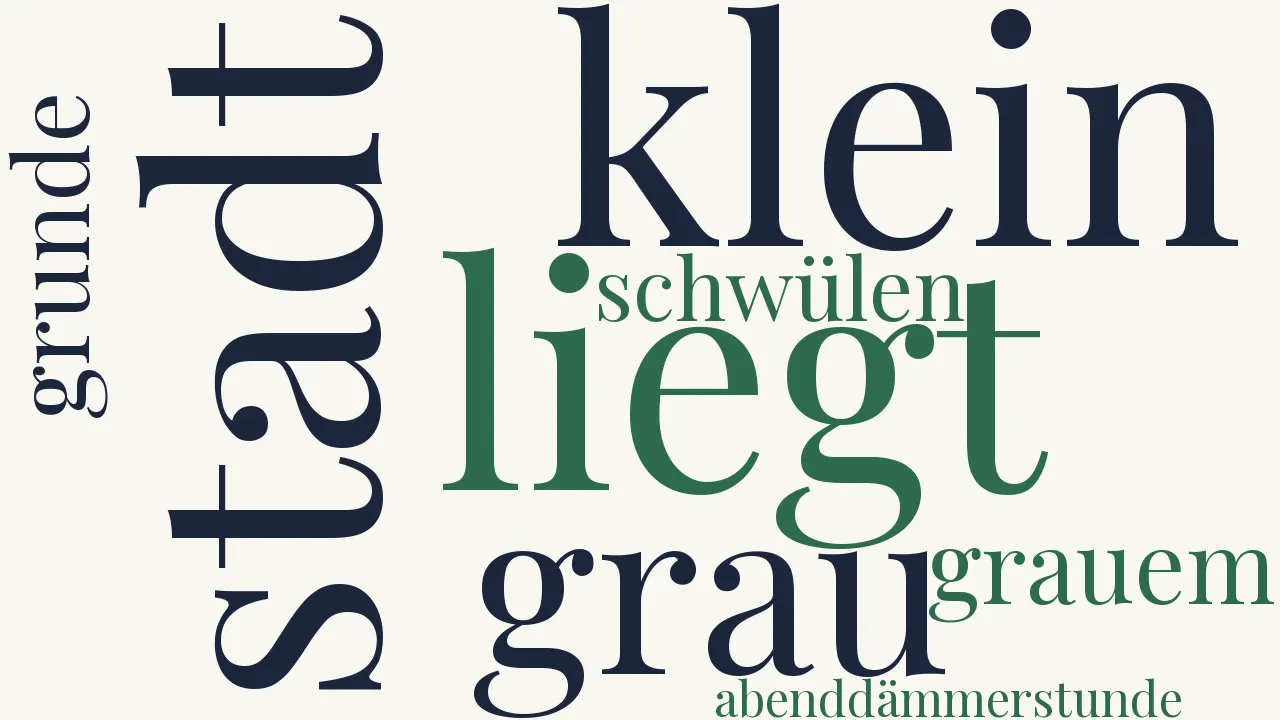 Wortwolke zu Kleine Stadt