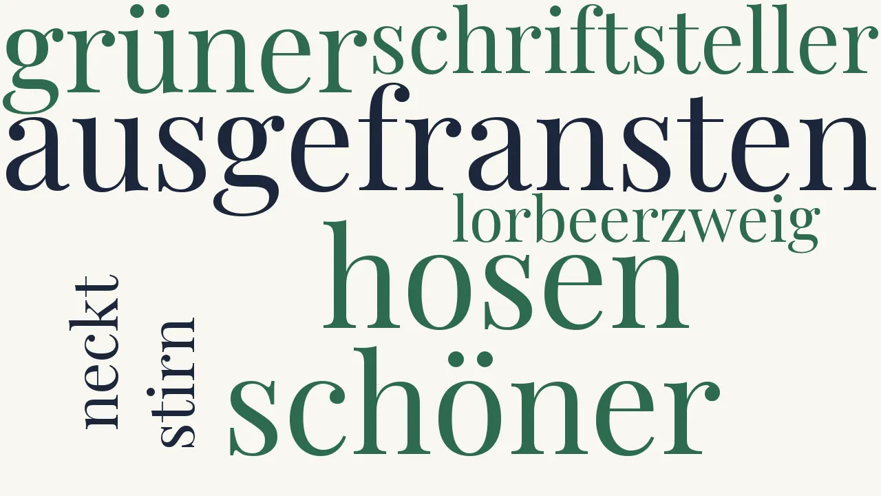 Wortwolke zu Die Schriftstellerhymne