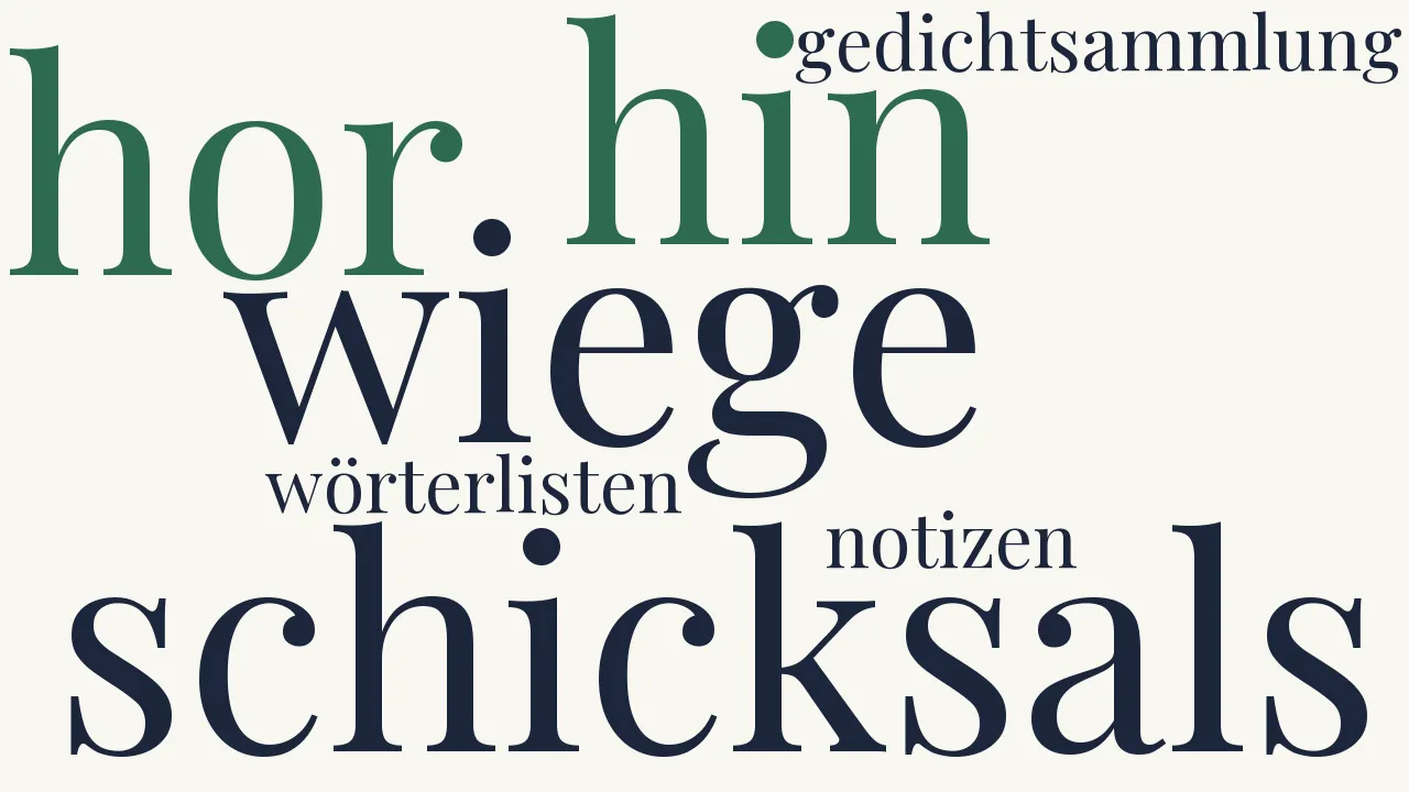 Wortwolke zu MadrigalÜber die Wiege eines Kindes