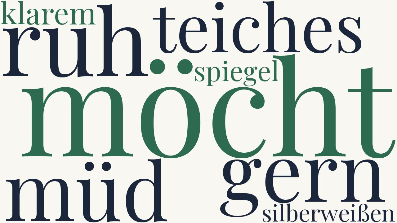 Wortwolke zu Verlangen