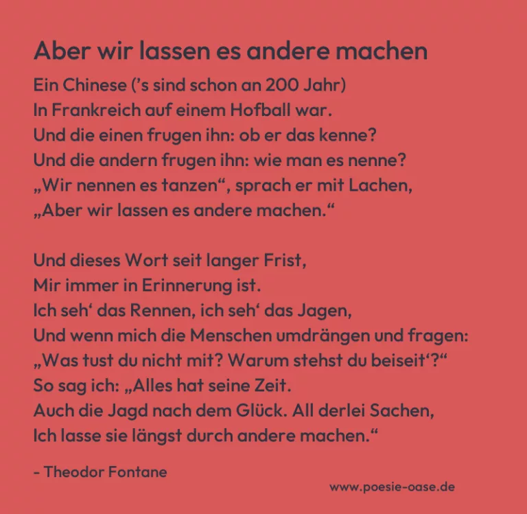 Aber wir lassen es andere machen
