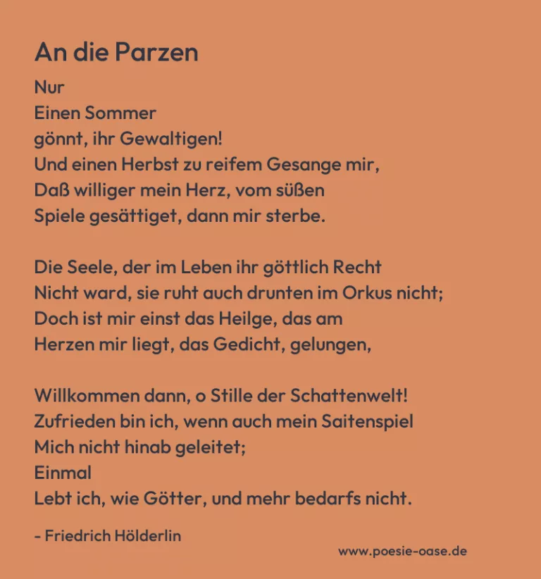 An die Parzen