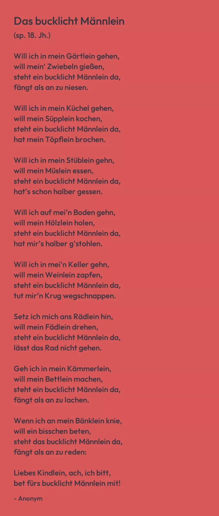 Das bucklicht Männlein