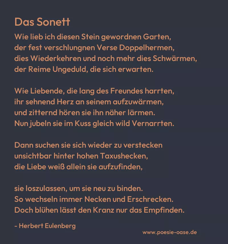 Gedicht: Das Sonett von Herbert Eulenberg