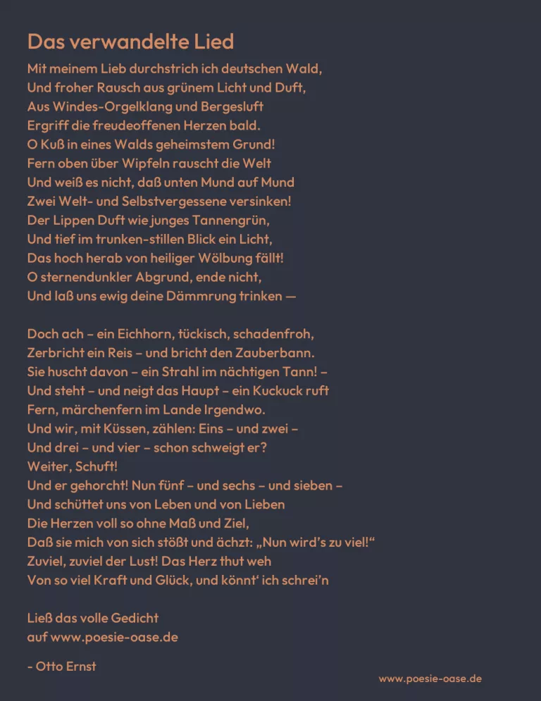 Das verwandelte Lied