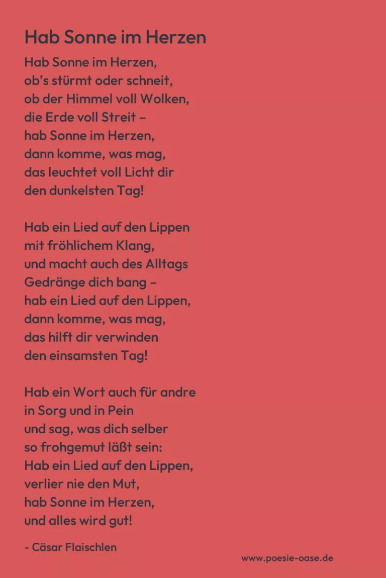 Hab Sonne im Herzen