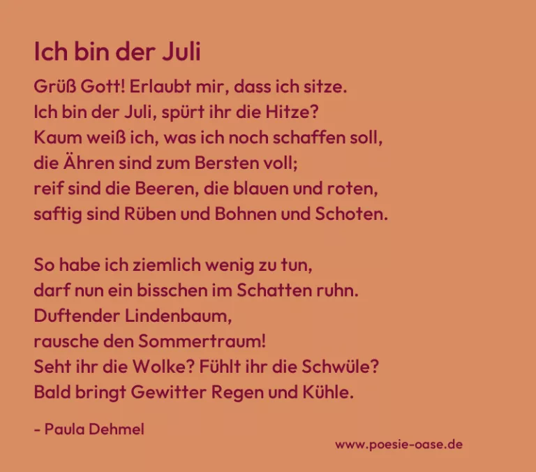 Ich bin der Juli