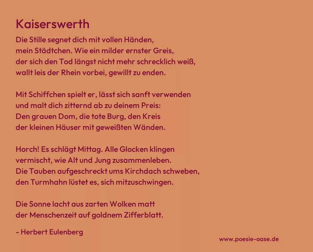 Gedicht: Kaiserswerth von Herbert Eulenberg