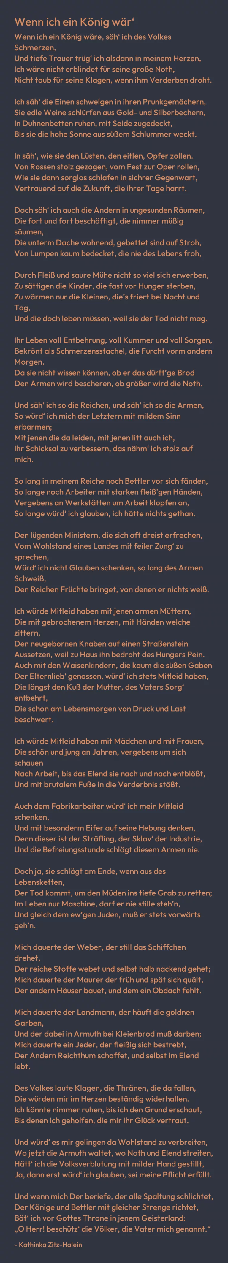 Wenn ich ein König wär‘
