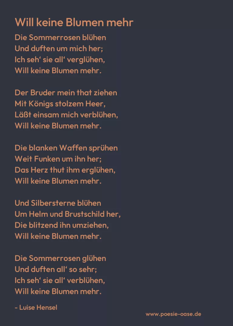 Will keine Blumen mehr