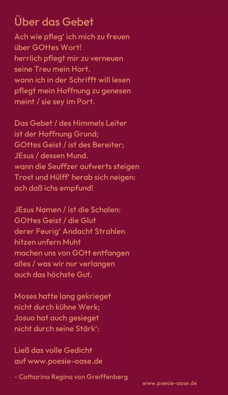 Über das Gebet