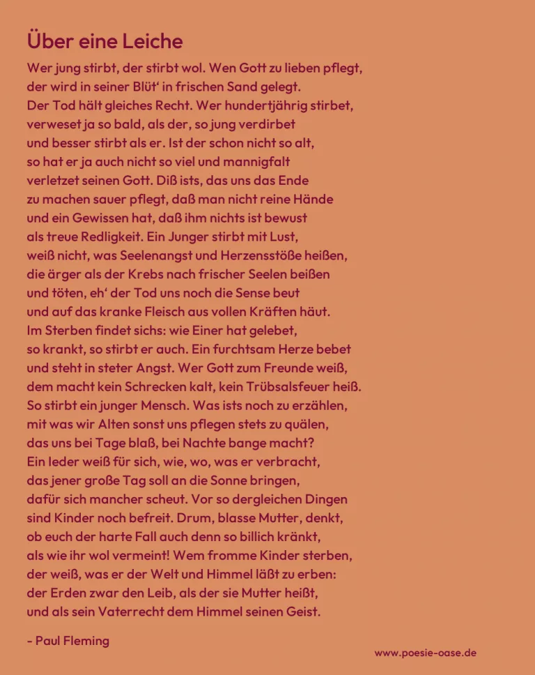 Über eine Leiche