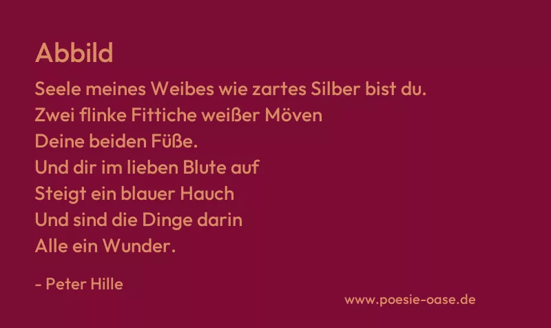 Gedicht: Abbild von Peter Hille