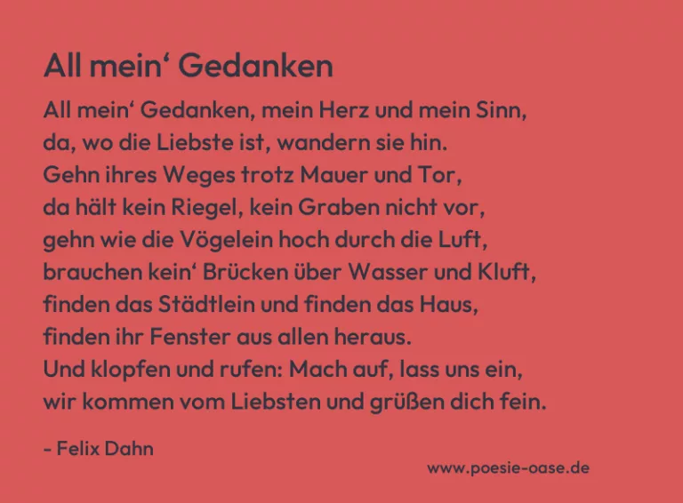 All mein‘ Gedanken