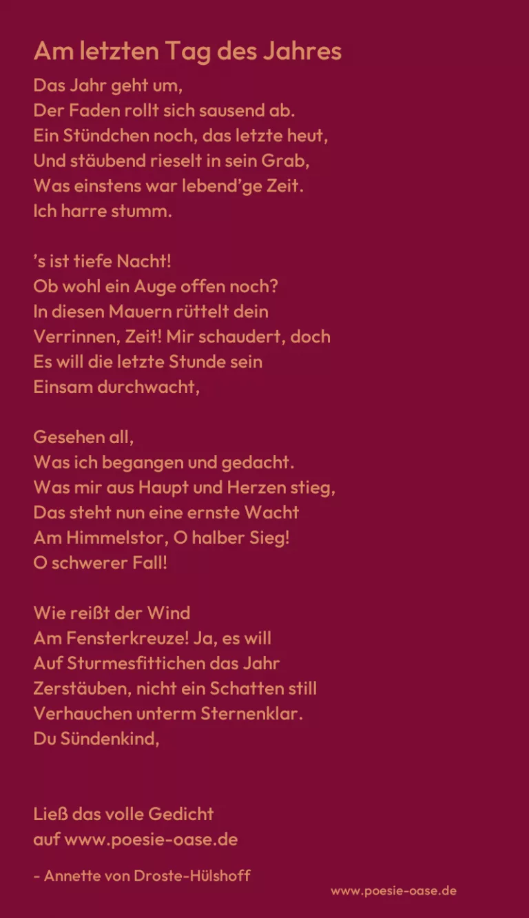 Am letzten Tag des Jahres