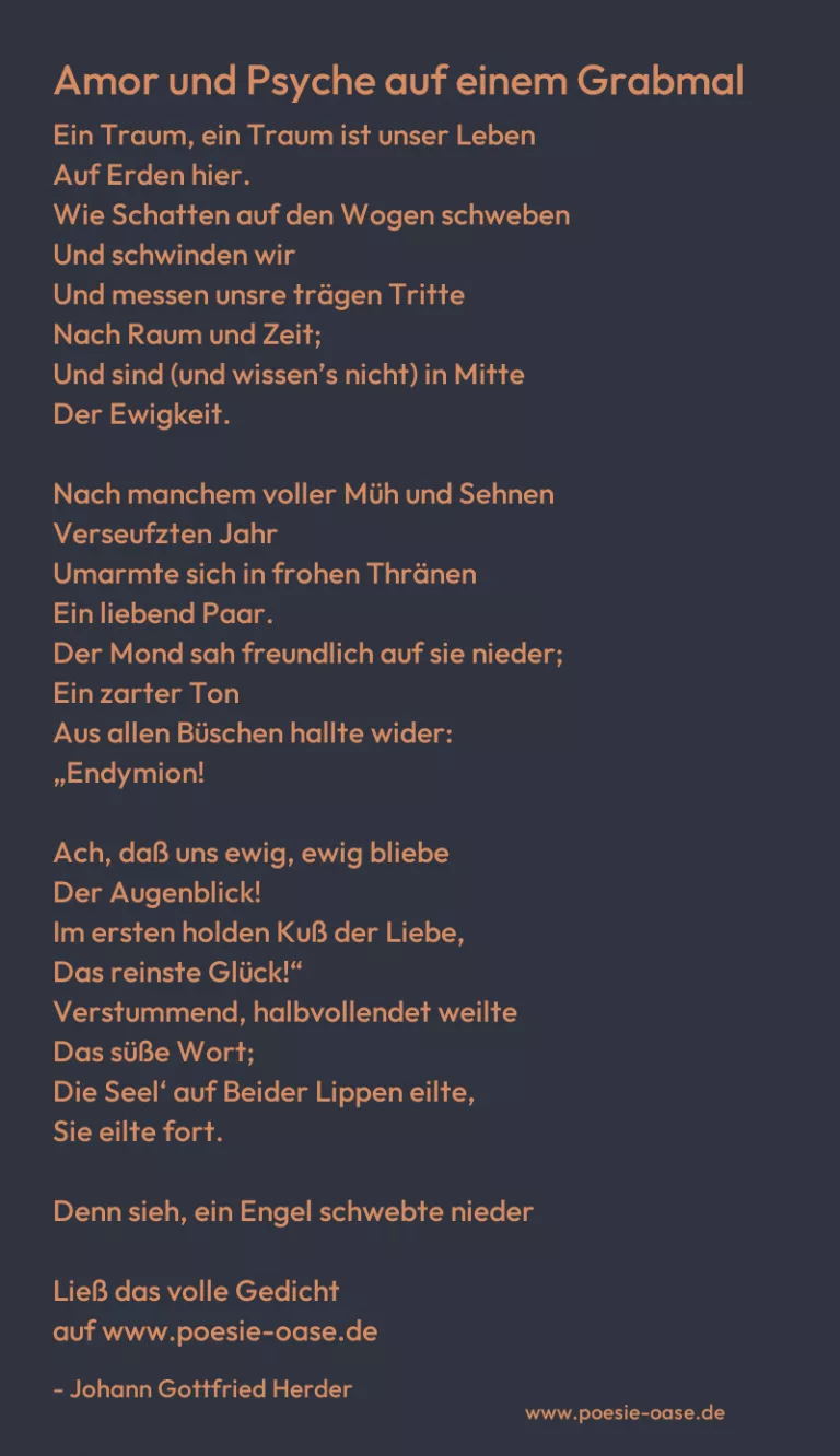 Amor und Psyche auf einem Grabmal