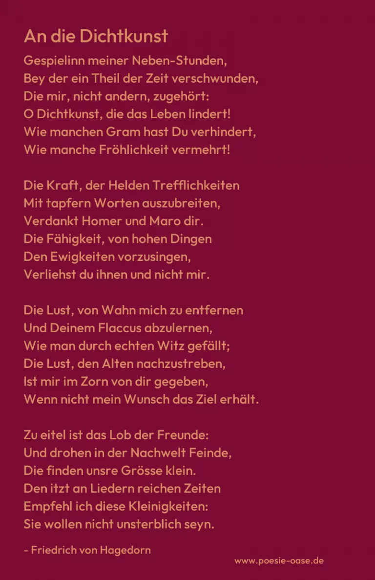 An die Dichtkunst
