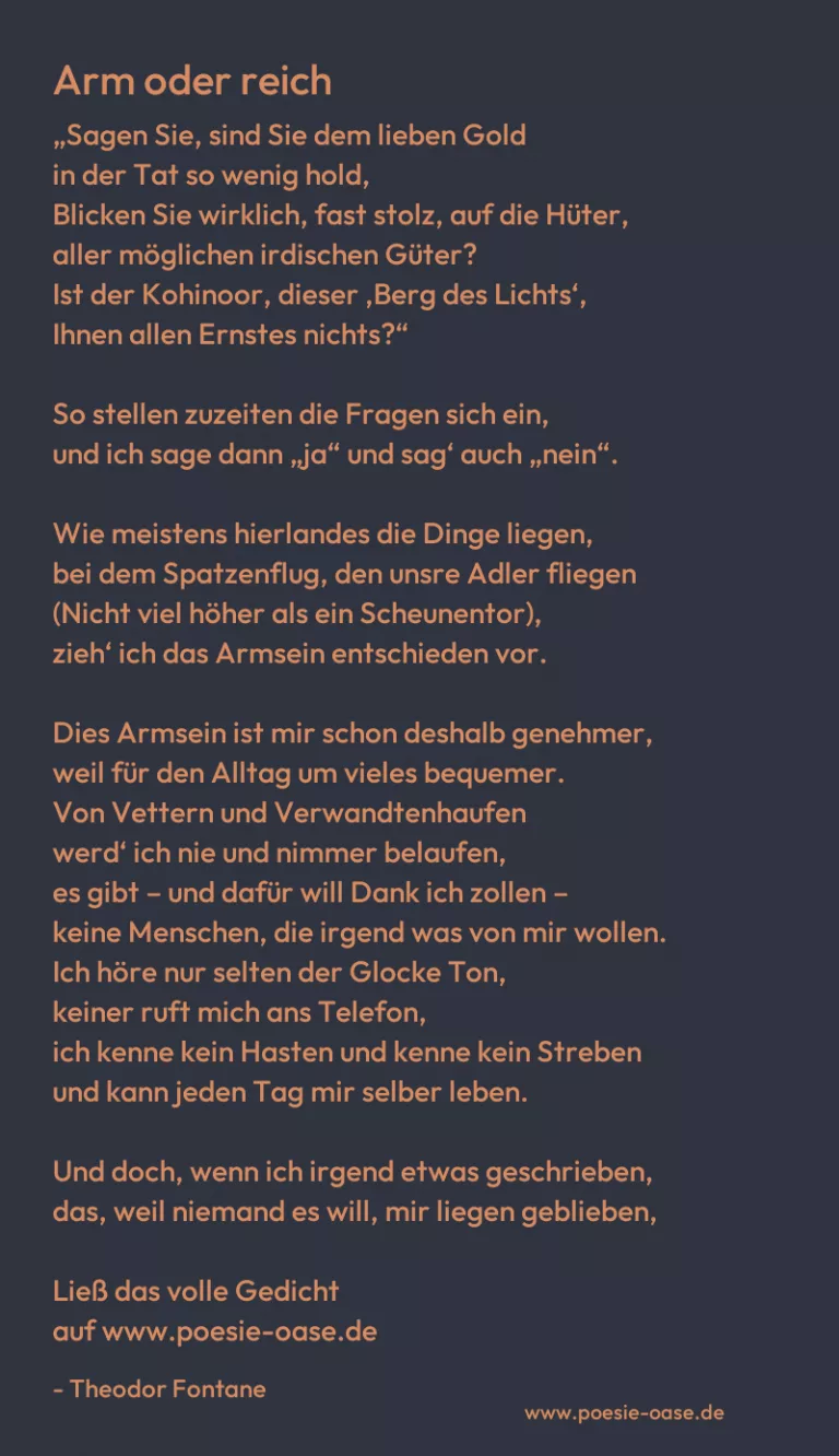 Arm oder reich