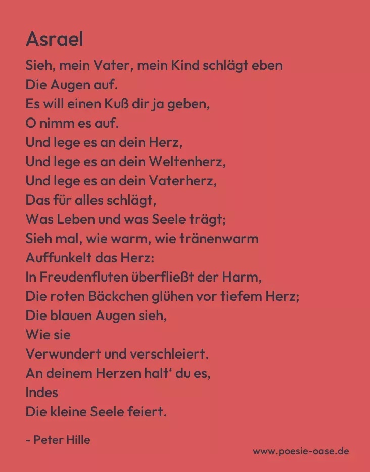 Gedicht: Asrael von Peter Hille