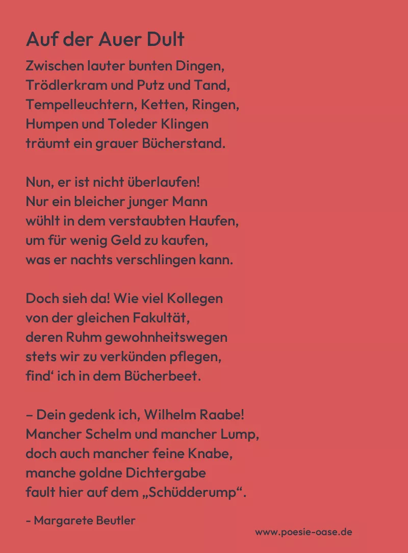 Gedicht: Auf der Auer Dult von Margarete Beutler