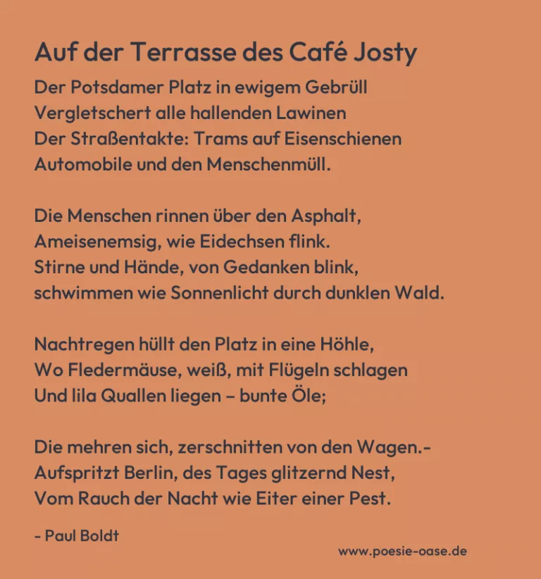 Auf der Terrasse des Café Josty
