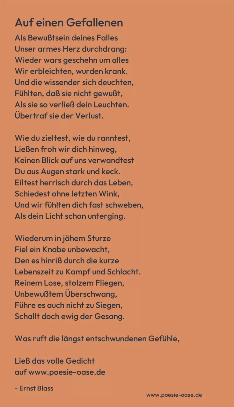 Auf einen Gefallenen