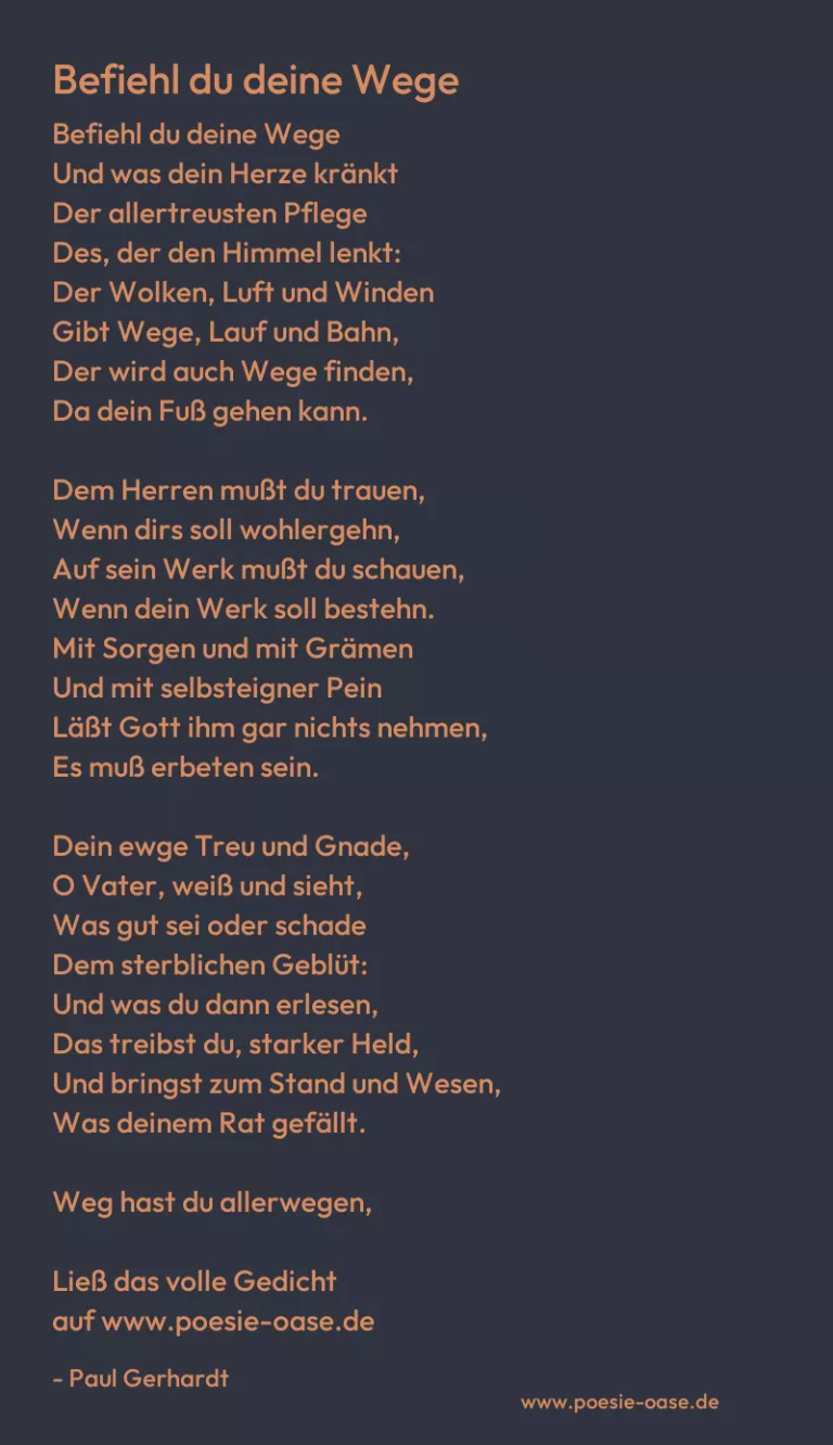 Befiehl du deine Wege