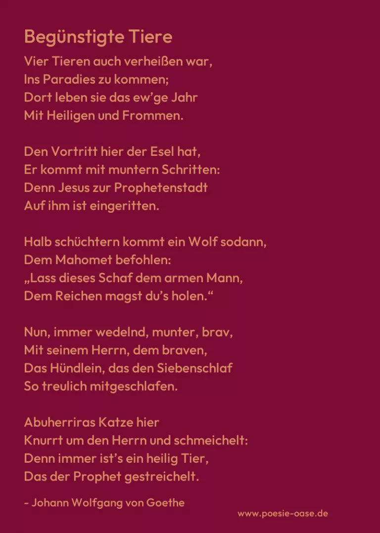 Begünstigte Tiere