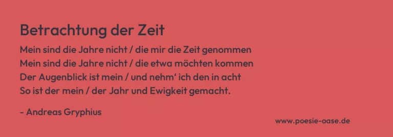 Betrachtung der Zeit